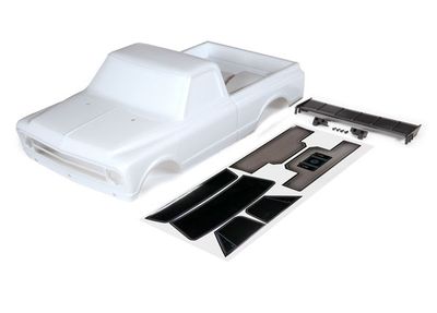 Traxxas Body, Chevrolet C10, white (painted) (includes wing &amp; decals) (requires #9415 series body accessories to complete body)