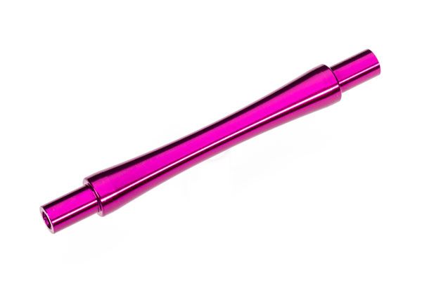Traxxas Axle, wheelie bar, 6061-T6 aluminum (pink-anodized) (1)/ 3x12 BCS (with threadlock) (2)