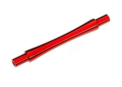 Traxxas Axle, wheelie bar, 6061-T6 aluminum (red-anodized) (1)/ 3x12 BCS (with threadlock) (2)