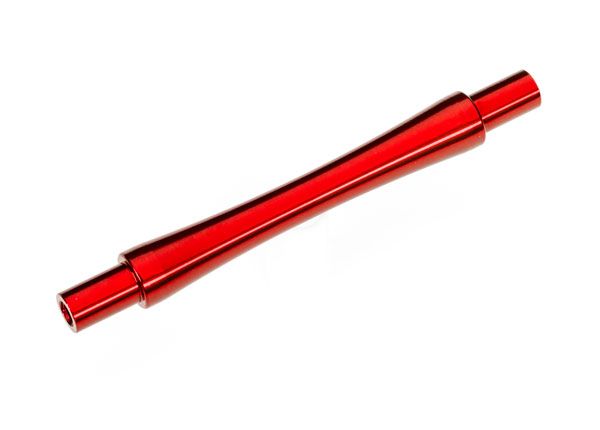 Traxxas Axle, wheelie bar, 6061-T6 aluminum (red-anodized) (1)/ 3x12 BCS (with threadlock) (2)