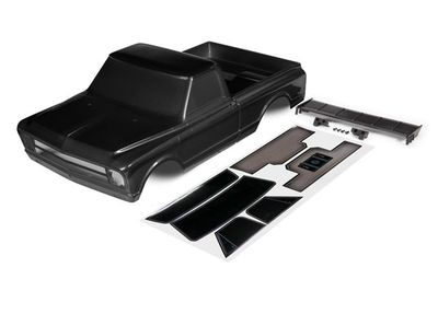 Traxxas Body, Chevrolet C10, black (painted) (includes wing &amp; decals) (requires #9415 series body accessories to complete body)