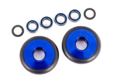 Traxxas Wheels, wheelie bar, blue (2)