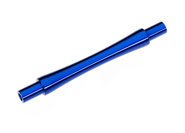 Traxxas Axle, wheelie bar, 6061-T6 aluminum (blue-anodized) (1)/ 3x12 BCS (with threadlock) (2)