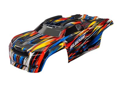 Traxxas Body, Sledge, blue (painted, decals applied) (assembled with front &amp; rear body mounts and rear body support for clipless mounting)
