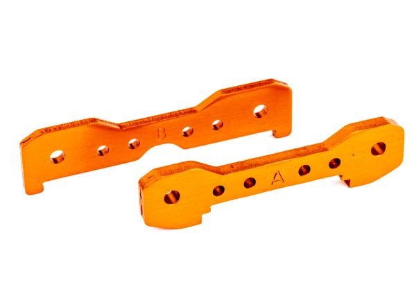 Traxxas Tie bars, front, 6061-T6 aluminum (orange-anodized)