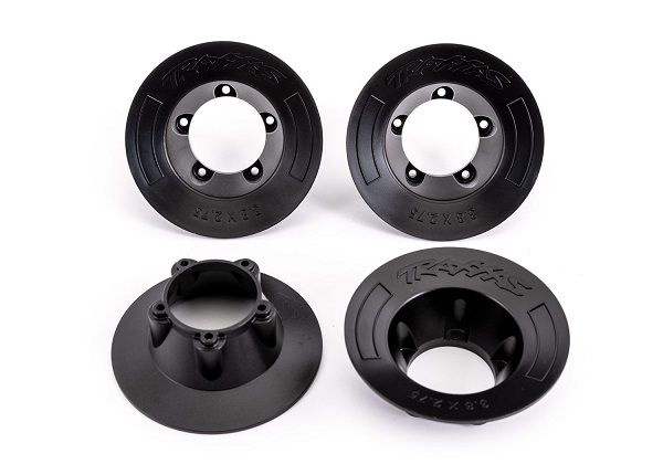 Traxxas Wheel covers, black (4) (fits #9572 wheels)