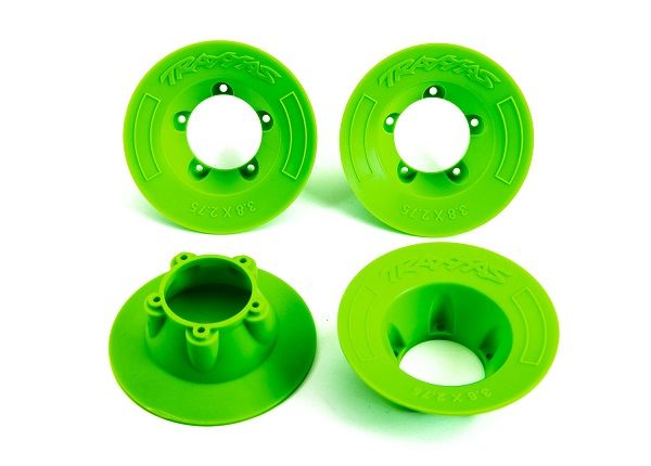 Traxxas Wheel covers, green (4) (fits #9572 wheels)