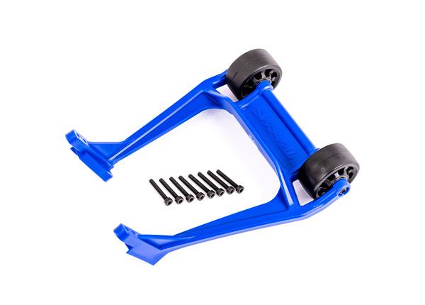 TRA9576X, Traxxas Wheelie bar, blue (assembled)/ 3x20 CS (8)