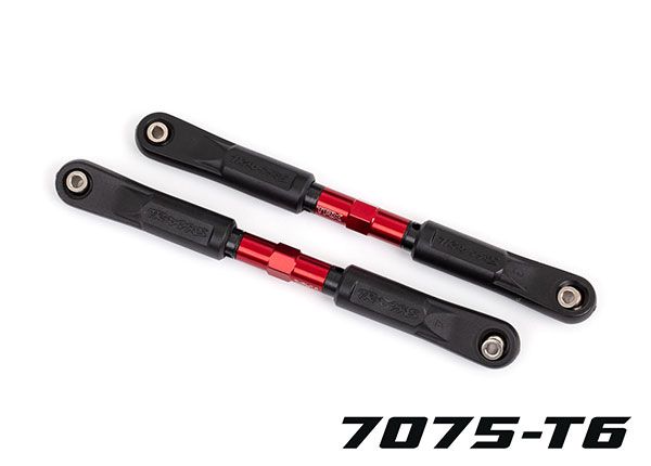 Traxxas Camber links, front, SledgeÔøΩ (TUBES red-anodized, 7075-T6 aluminum, stronger than titanium) (117mm) (2)/ rod ends, assembled with steel hollow balls (4)/ aluminum wrench, 8mm (1)