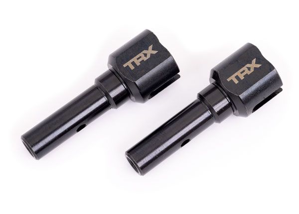 Traxxas Stub axles, hardened steel (2) (for use only with #9557 driveshaft) (fits Sledge)