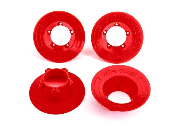 Traxxas Wheel covers, red (4) (fits #9572 wheels)