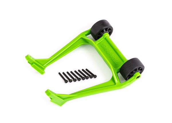 Traxxas Wheelie bar, green (assembled)/ 3x20 CS (8)