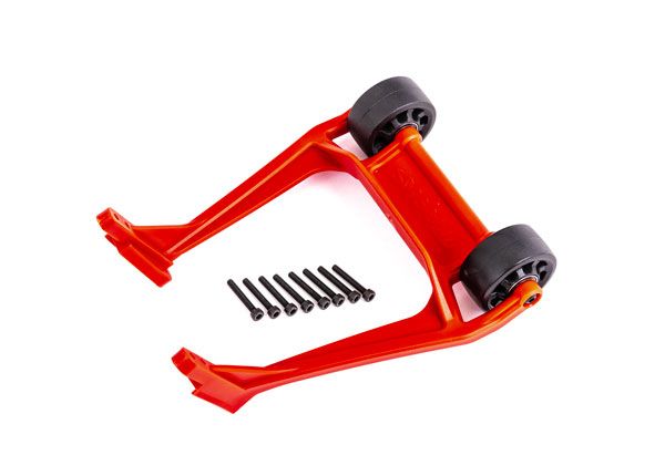 Traxxas Wheelie bar, red (assembled)/ 3x20 CS (8)