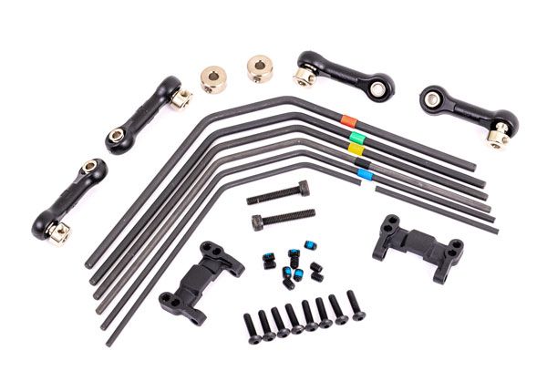 TRA9595, Traxxas Sway bar kit, Sledge (front and rear) (includes front and rear sway bars and linkage)