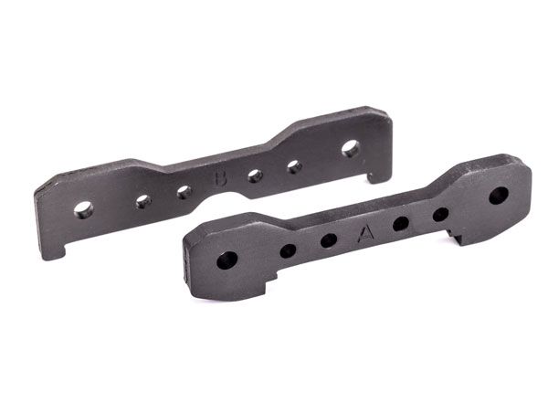 Traxxas Tie bars, front, 6061-T6 aluminum (dark titanium-anodized)