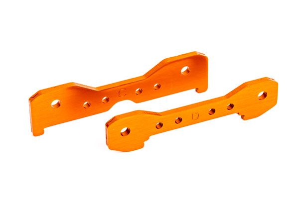 Traxxas Tie bars, rear, 6061-T6 aluminum (orange-anodized)