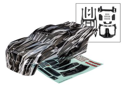 Traxxas Body, SledgeÔøΩ, ProGraphixÔøΩ (graphics are printed, requires paint &amp; final color application)/ body mounts (front &amp; rear)/ body support/ decal sheet