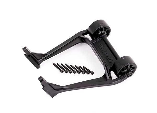 Traxxas Wheelie bar, black (assembled)/ 3x20 CS (8)