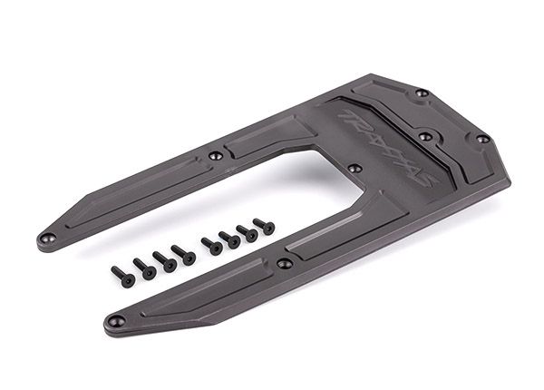 Traxxas Skidplate, chassis, graphite gray (fits Sledge)