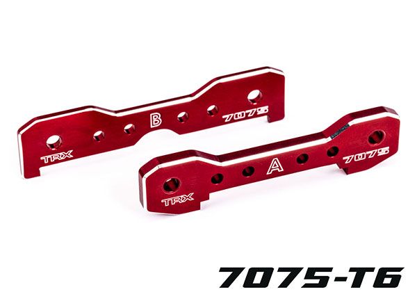 Traxxas Tie bars, front, 7075-T6 aluminum (red-anodized) (fits SledgeÔøΩ)