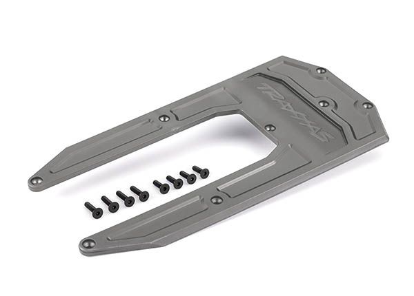 Traxxas Skidplate, chassis, gray (fits Sledge)