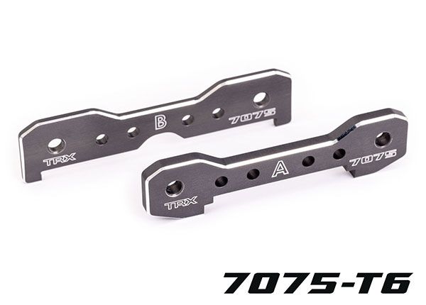 TRA9629A, Traxxas Tie bars, front, 7075-T6 aluminum (dark titanium-anodized) (fits Sledge)