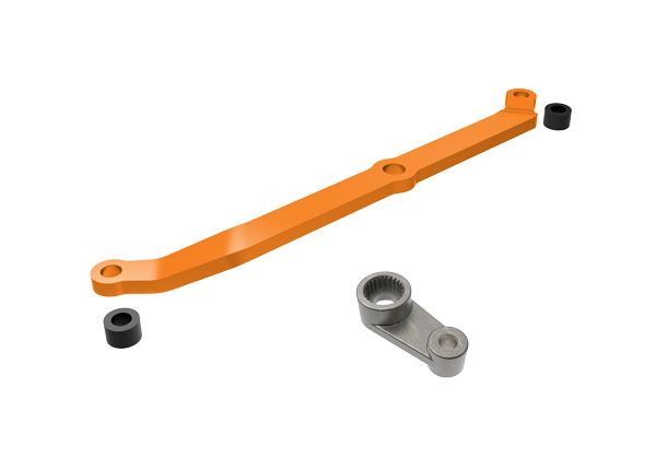 Traxxas Steering link, 6061-T6 aluminum (orange-anodized)