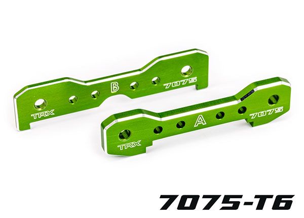 Traxxas Tie bars, front, 7075-T6 aluminum (green-anodized) (fits SledgeÔøΩ)