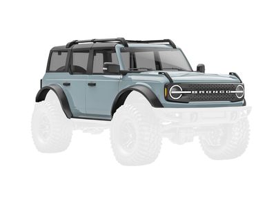 Traxxas Body, Ford Bronco, complete, Cactus Gray (includes grille, side mirrors, door handles, fender flares, windshield wipers, spare tire mount, &amp; clipless mounting) (requires #9735 front &amp; rear bum