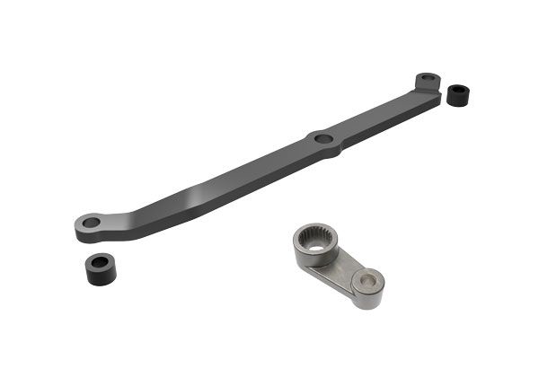 Traxxas Steering link, 6061-T6 aluminum (dark titanium-anodized)