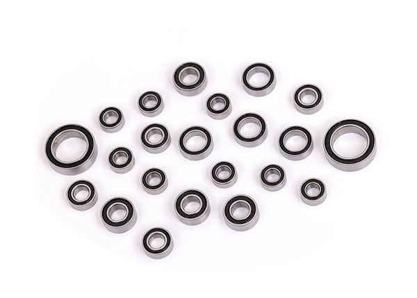 Traxxas Ball bearing kit, black rubber sealed, complete (3x6x2.5mm (8), 5x8x2.5mm (4), 4x8x3mm (4), 8x12x3.5mm (2), 3.5x7x2.5mm (4))