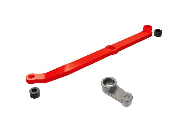 Traxxas Steering link, 6061-T6 aluminum (red-anodized)