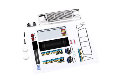 Traxxas Body conversion kit, 1/18 scale TRX-4MT Bigfoot No. 1 (includes front grille, engine detail &amp; decals) (fits #9812 body)