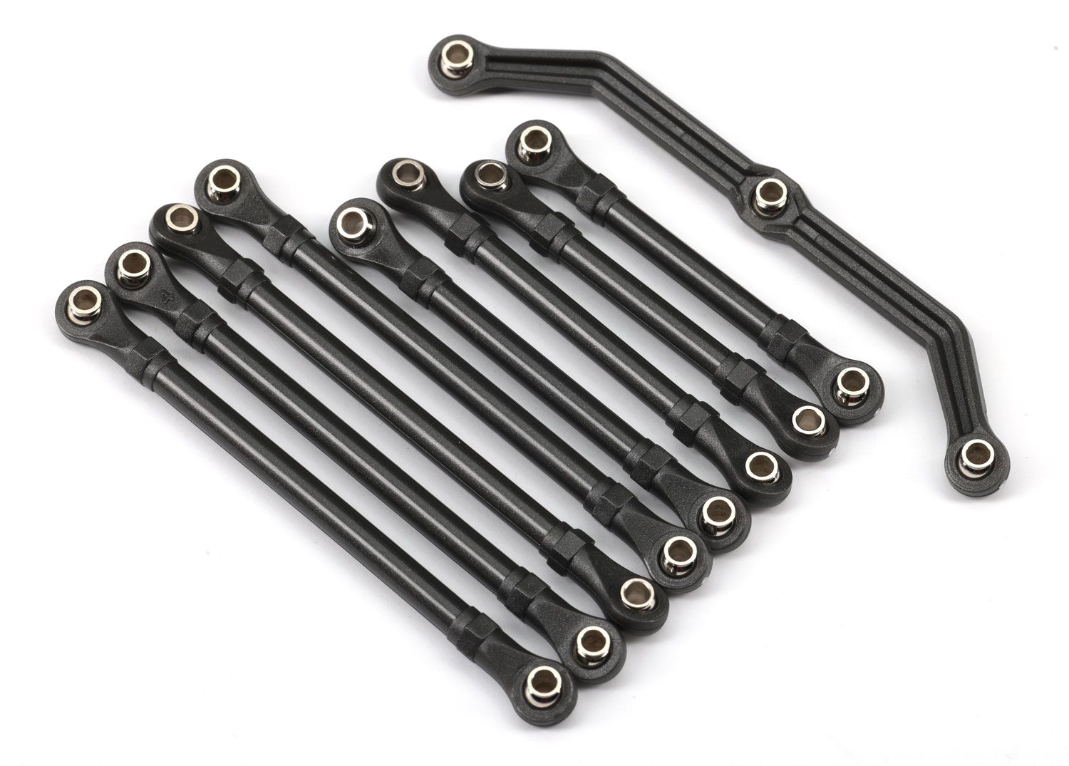 Traxxas Suspension link set, complete (front &amp; rear) (includes steering link (1), front lower links (2), front upper links (2), rear links (4)) (assembled with hollow balls)