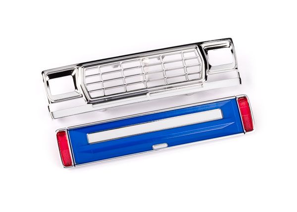 Traxxas Front grille/ tailgate panel (blue)/ LED lenses (rear, left &amp; right) (fits #9812 body)