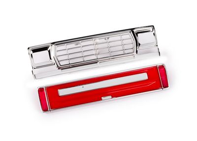 Traxxas Front grille/ tailgate panel (red)/ LED lenses (rear, left &amp; right) (fits #9812 body)