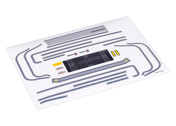 Traxxas Decal sheet, 1/18 scale TRX-4MÔøΩ Chevrolet K10 Truck (1979)