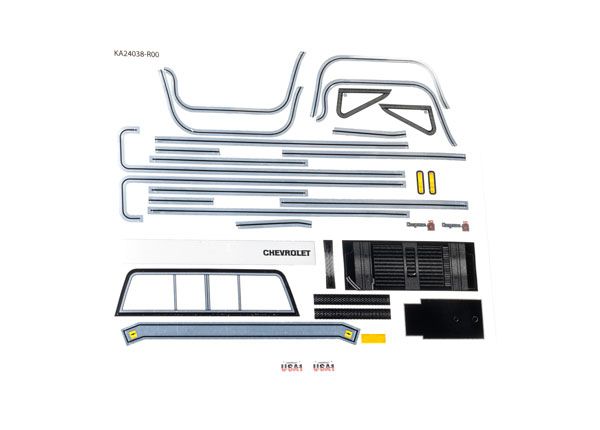 Traxxas Decal sheet, 1/18 scale TRX-4MÔøΩ Chevrolet K10 Monster Truck (1979)