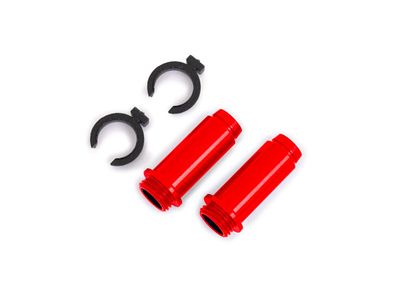 Traxxas Body, GTM shock, 6061-T6 aluminum (red-anodized) (includes spring pre-load spacers) (2)