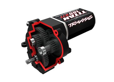 Traxxas Transmission, complete (high range (trail) gearing) (16.6:1 reduction ratio) (assembled with ball bearings) (includes TitanÔøΩ 87T motor)