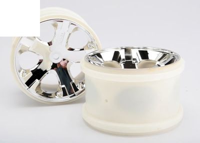 Traxxas Wheels, All-Star 2.8&quot; (chrome) (Rustler, Stampede rear only)