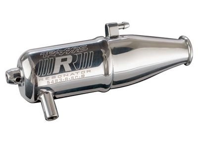 TRA5483, Traxxas Tuned pipe, Resonator, R.O.A.R. legal (single-chamber, enhances low to mid-rpm power)