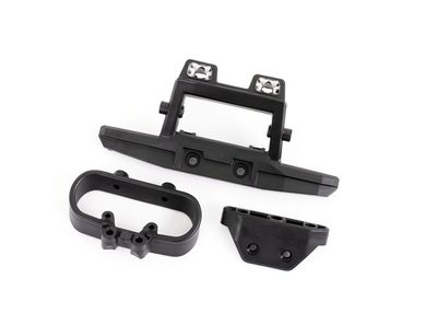 TRA6737X, Traxxas Bumper, rear / bumper mount (fits 4WD Rustler) (for LED light kit installation)