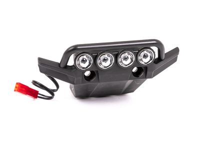 Traxxas Bumper, front (assembled, LED lights installed) (fits 4WD Rustler)