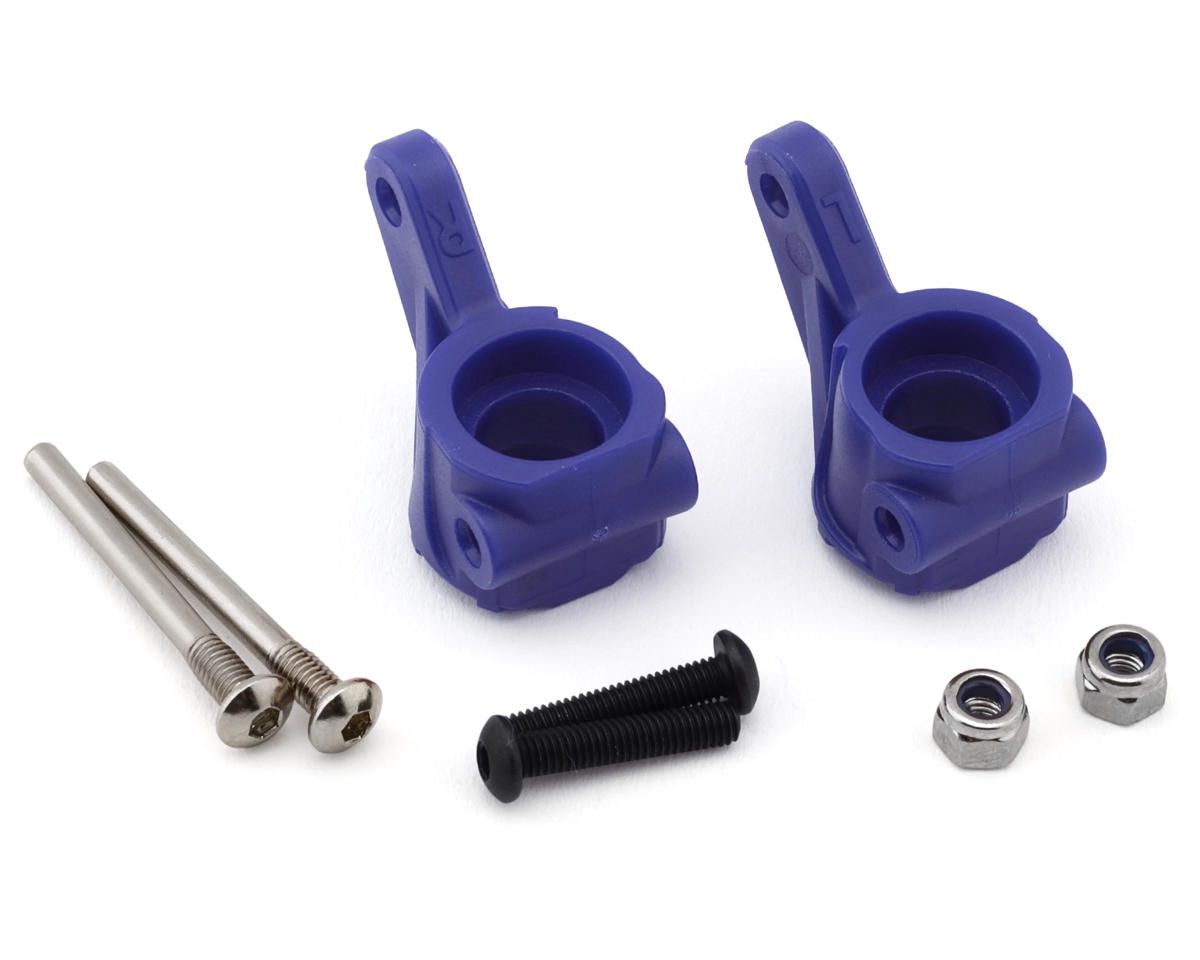 TRA9137-BLUE, Traxxas HD Extreme Steering Blocks (Blue) (2)