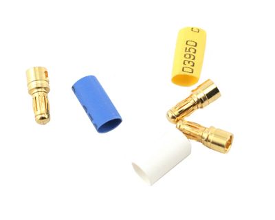 TRA3342, Traxxas Bullet connectors, male, 3.5mm (3) / heat shrink