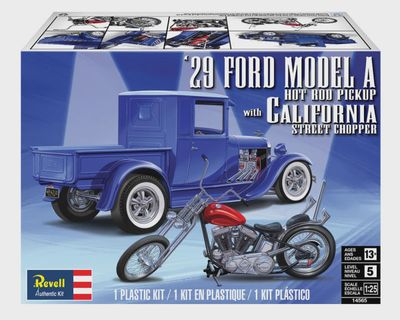 RMX14565, Revell 1/25 1929 Ford® Model A Pickup with California Street Chopper Plastic Model Kit