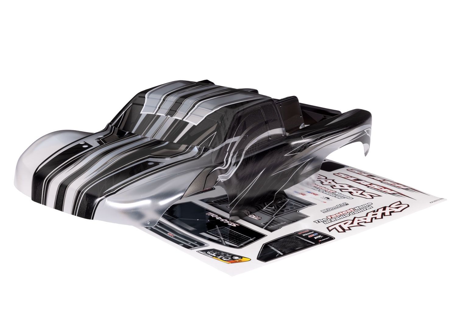 TRA5924, Traxxas Body, Slash 2WD, ProGraphix (also fits Slash VXL &amp; Slash 4X4) (graphics are printed, requires paint &amp; final color application)/ decal sheet