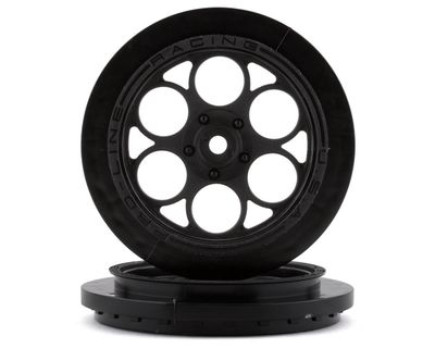PRO2803-03, 1/10 Showtime Front Runner Front 2.2&quot;/2.7&quot; 12mm Drag Wheels (2) Black