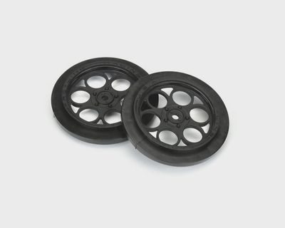 PRO2803-03, 1/10 Showtime Front Runner Front 2.2"/2.7" 12mm Drag Wheels (2) Black